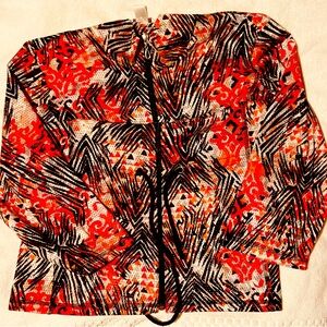 Drawstring Tunic with 3/4 sleeves